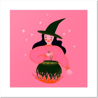 Witches brew. Cute Witch illustration Posters and Art